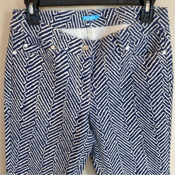 J. McLaughlin Herringbone Pants Womens 4 Mid Rise Straight Leg Zip Fly Pockets - Picture 2 of 6